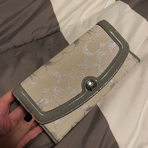 Silver coach wallet